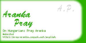 aranka pray business card